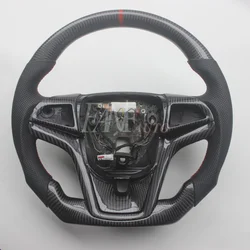 Replacement Real Carbon Fiber Steering Wheel with Leather for Chevrolet Malibu 8TH 2013-2016