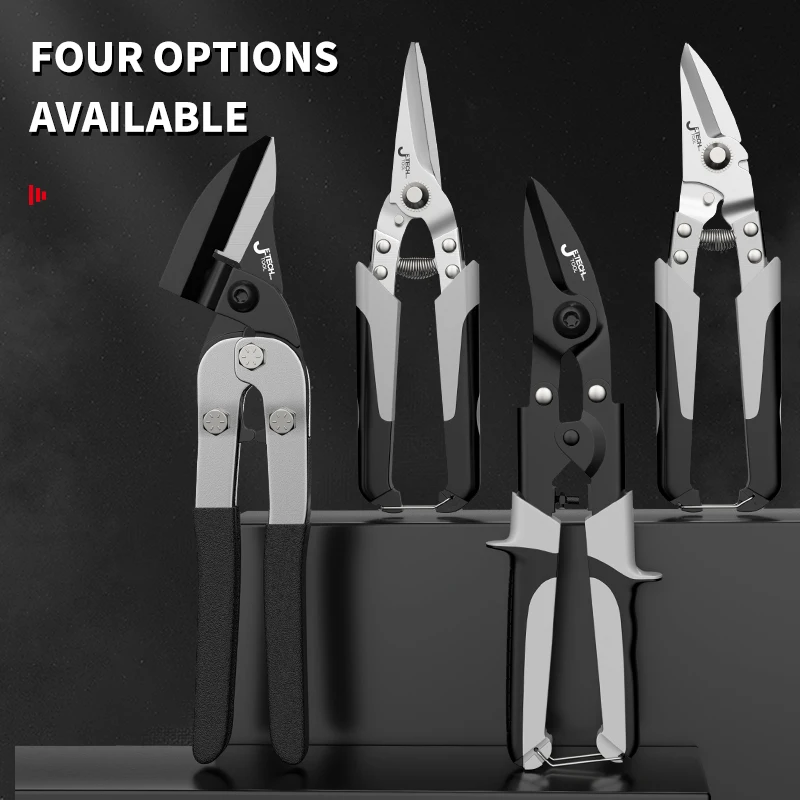 Four styles of stainless steel shears, tin shears, metal shears, PVC pipe shears, industrial shears, metal shears and ergonomic handles are suitable for iron plates, tin sheets, industrial operations and family workshops.
