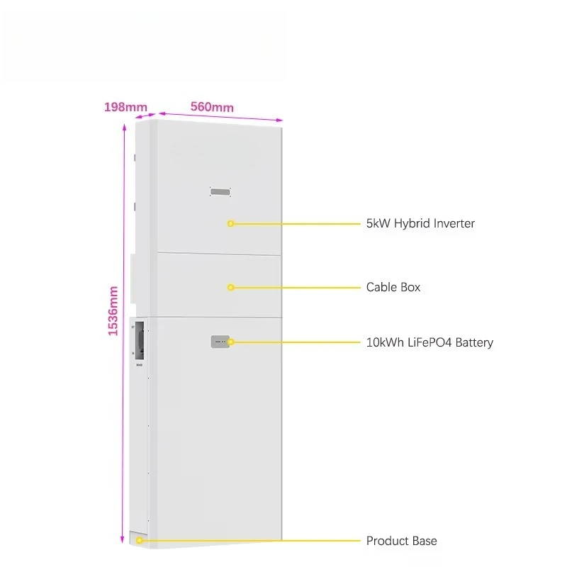 GSL Energy All in One 5Kw Hybrid Inverter and 10Kwh LiFePO4 Battery Smart Home Energy Storage Power Station Battery All in One