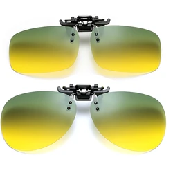 VIVIBEE visione diurna e notturna Flip Up Clip su occhiali da sole per uomo e donna, occhiali da guida polarizzati, UV400, occhiali da pesca