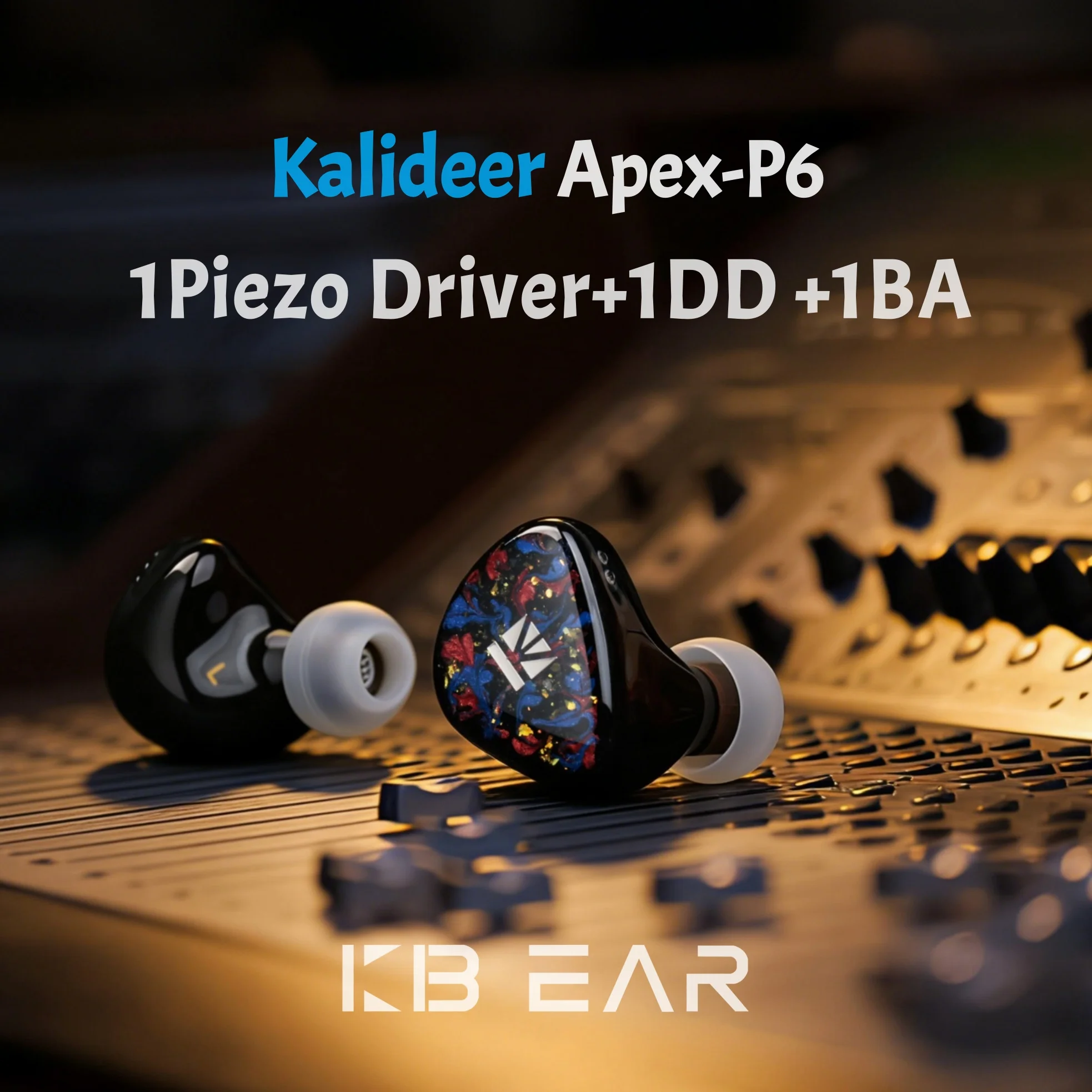 KBEAR Kalideer Apex-P6 Piezo Hybrid IEM In-Ear Monitor