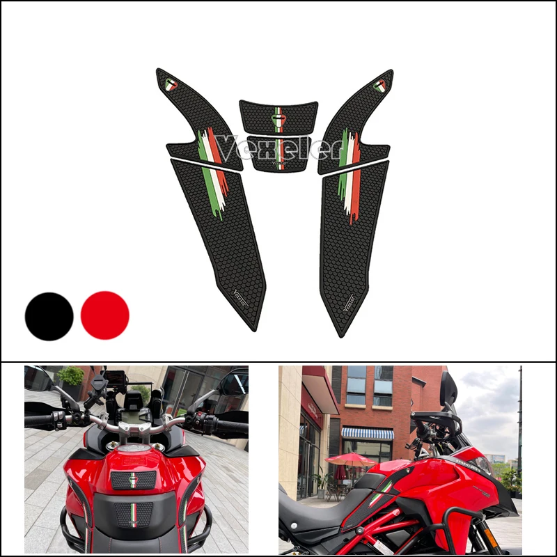 

For Ducati Multistrada950 Multistrada1260 fuel tank paste speed anti slip paste side paste Motorcycle Tank Traction Side Pad NEW