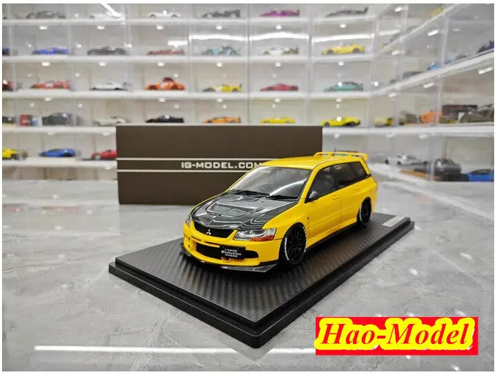 IG 1/18 para EVO Mitsubishi Lancer Evolution, modelo de resina, adornos fundidos a presión, juguetes para niños, regalos de cumpleaños, exhibición de colección de pasatiempo