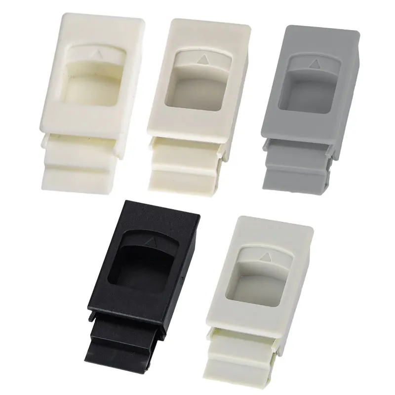 4pcs DK725 Side Door Buckle Push Concealed Handle Nylon Plastic PP ABS Snap Action Hasp Sliding Lock Quick Installation Door