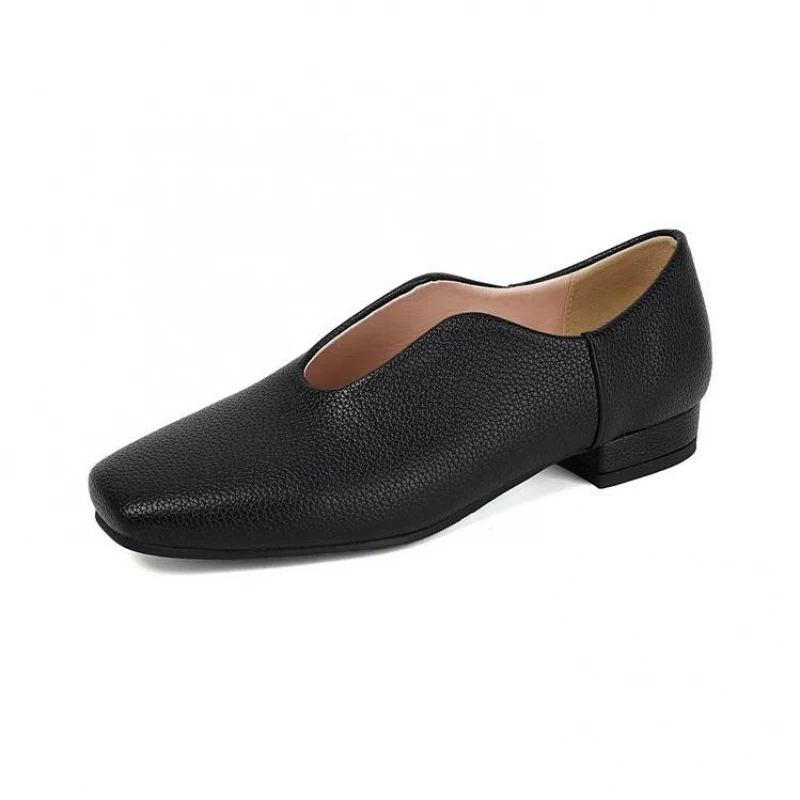 Big size Ladies' party shoes women's pumps and heels Square toes Fashion trend simple and elegant Banquets