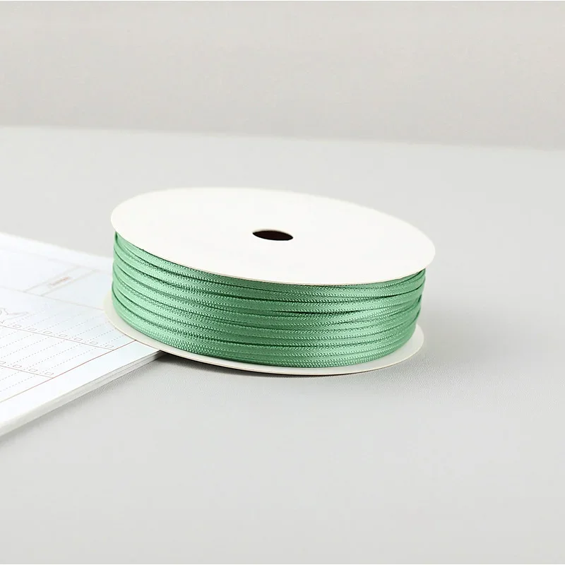 Ballon à ruban fin de 2MM, corde colorée, ruban Double face, décoration, emballage de bricolage, accessoires pour cheveux, vente en gros