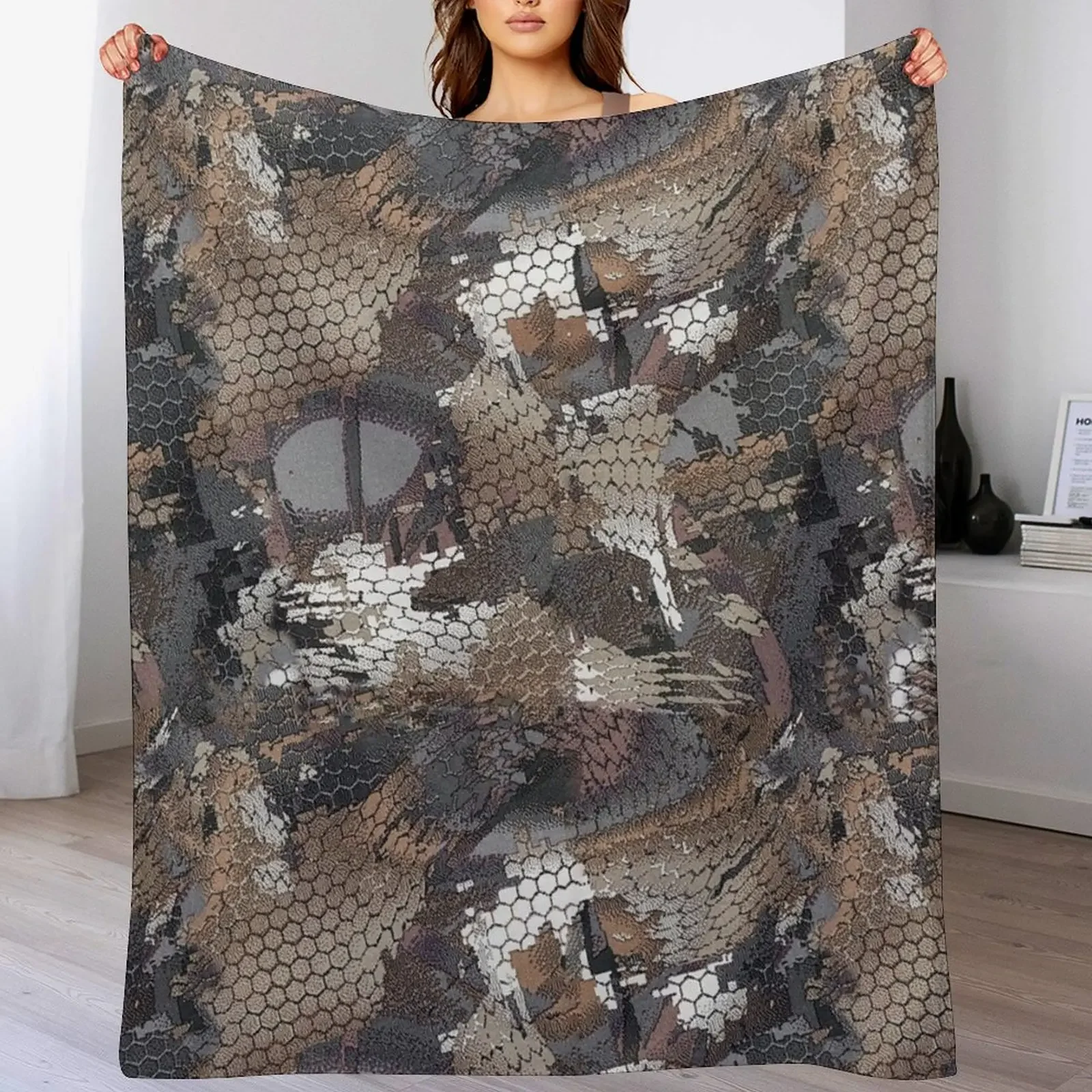 

Timber Camouflage Throw Blanket All Season Lightweight Soft Blanket for Bed