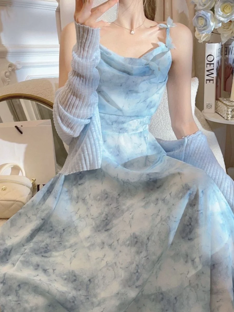 

Романтическая фея T с цветочным принтом ter Ne Midi Dr, женская летняя длинная юбка с мягкой талией, повседневная праздничная одежда