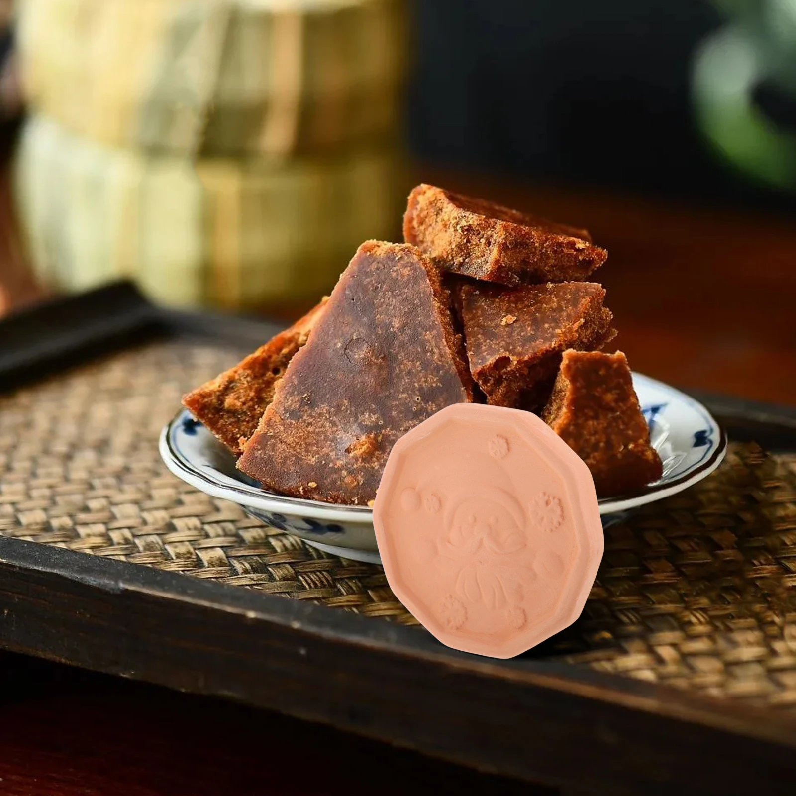 

4 Pcs Humidifying Stone Round Container Disc Coffee Food Storage