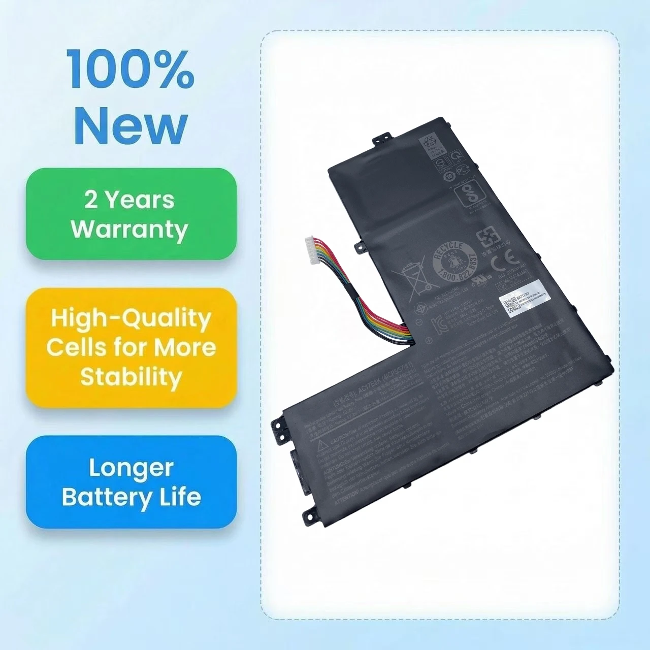 New AC17B8K 15.2V 48Wh Laptop Battery For Acer SWIFT 3 SF315-52-33KX F315-52-317K SF315-52G SF315-52G-51HV 52G-55UW KT.0040G.012