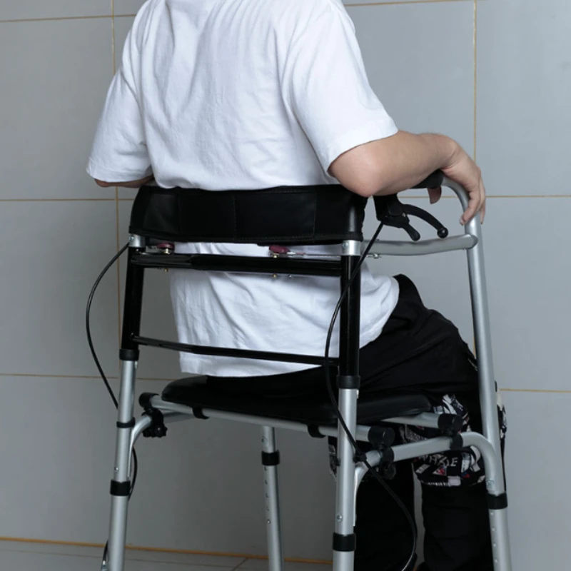 

Lightweight Rollator Walker, Adjustable Standard Walker with Walking Frame Folding Handbrake Walker for Seniors with Wheels,