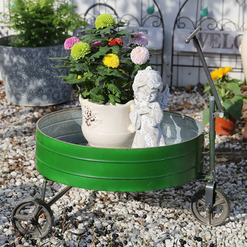 Afbeelding 4: IJzeren bloempottenrek, bloembakrek, tuinopslag, auto-bloemenrek, winkel, schattige decoratie