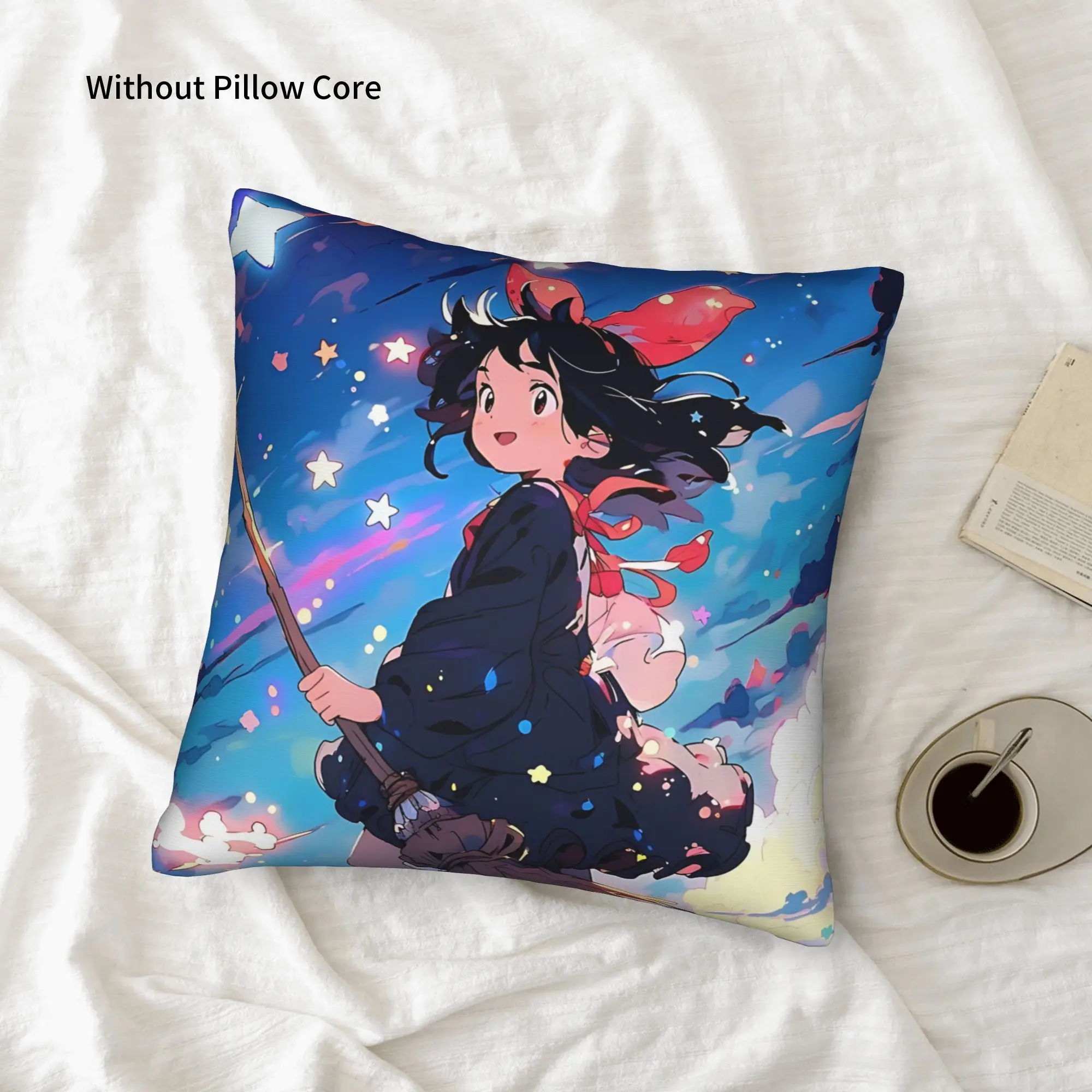 1PC Anime Kikis Delivery Services Pillow Case Double-Sided Printing  Sofa Cushion Bedroom Bedside Pillow