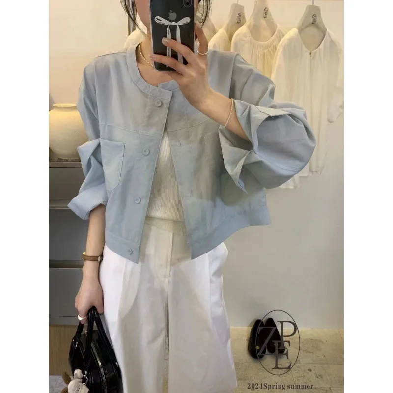 

Trench Coat Buttoned To The Top Woman Clothing Dbl-Breasted Long-Coat Ironing Newly Released Letters Drying Gray-White Age