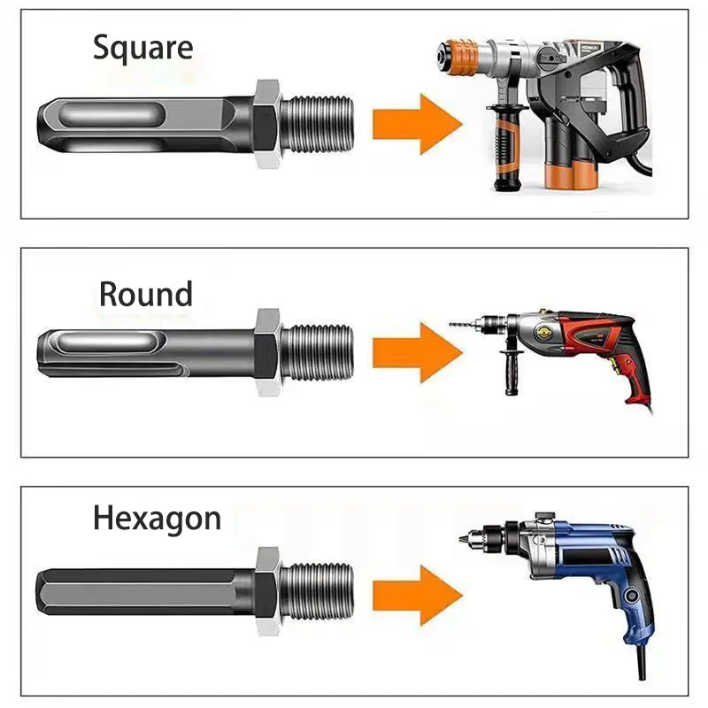 Imagem -04 - Wood Splitter Drill Hammer Drill Lenha Splitter Square Round Hex Shank Split Drilling Tool 32 mm 42 mm 45 mm 50 mm