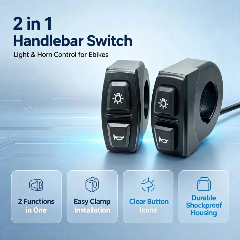 Tech Horn and Light 2 in 1 Switch Motorcycle Handle Switch With XT60 Plug