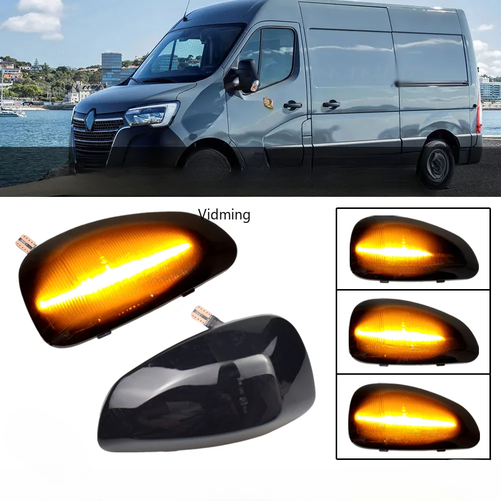 

2pcs Car Side Wing Mirror Lamp Dynamic LED Turn Siganl Light For Renault Master Vauxhall Opel Movano Nissan NV400 2010-2023