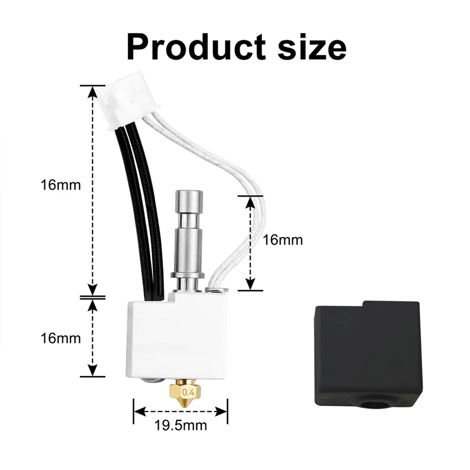 Für Anycubic Kobra S1 S1C Hotend-Kit Kobra S1 Combo Heizblock Messing Gehärteter Stahl Düse 0,2/0,4/0,6/0,8mm 3D-Drucker-Teile – Detail 2