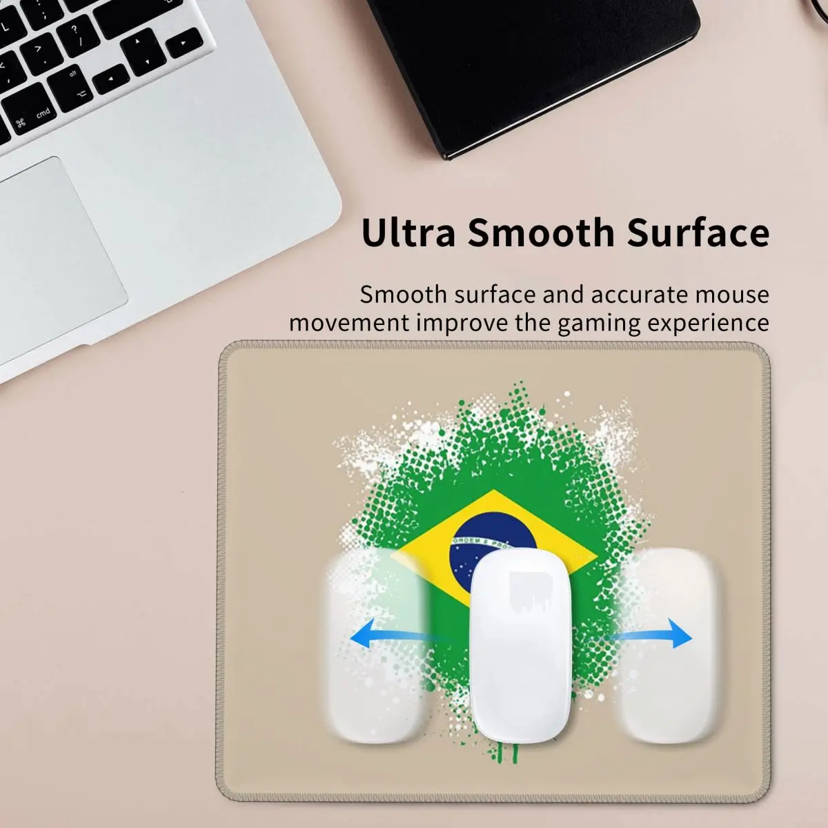 

Флаг Бразилии - Splat Коврик для мыши Компьютерная клавиатура Коврик для мыши Игровой ПК Ноутбук Настольный коврик Офисные аксессуары Настольные коврики