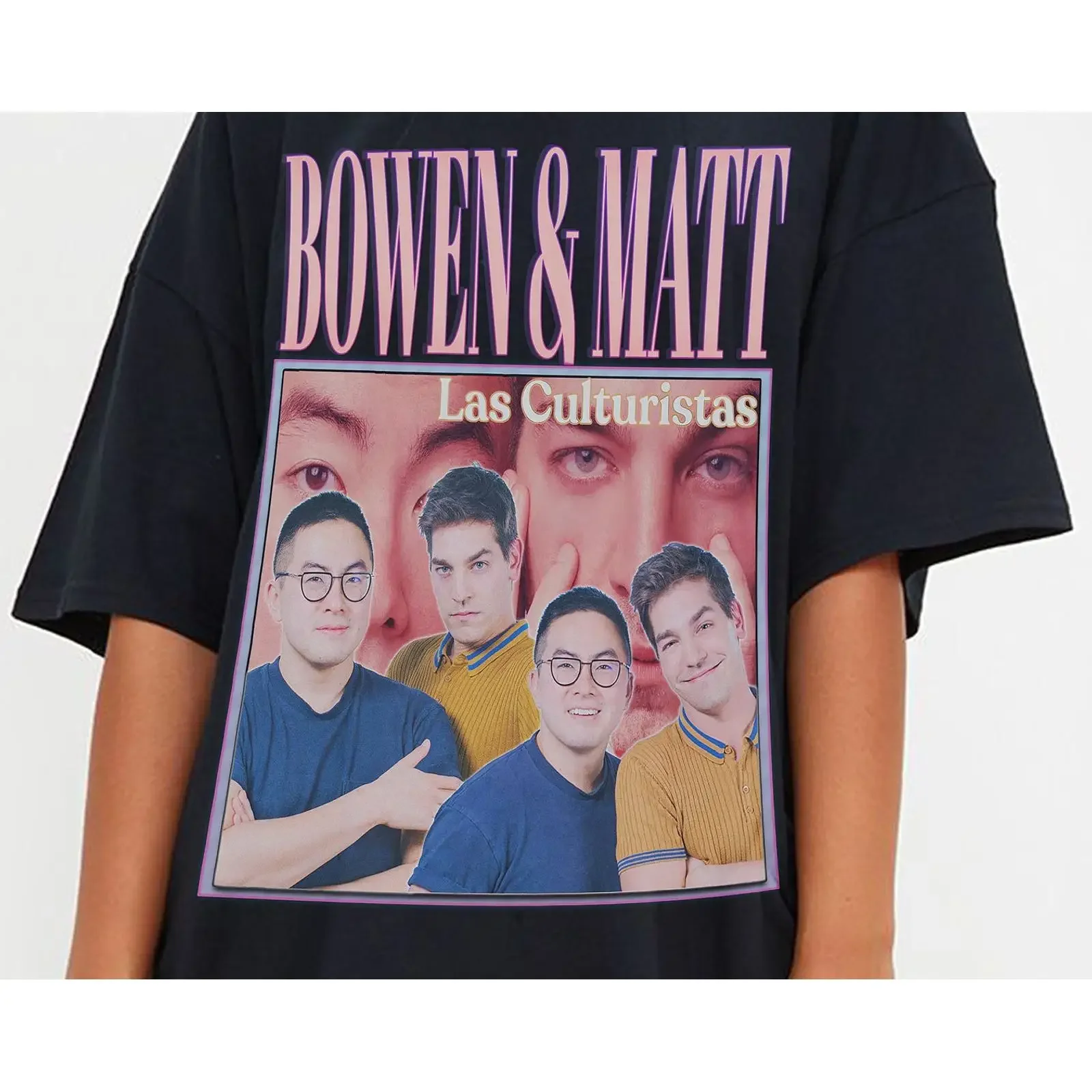 Bowen Matt Las Culturistas Podcast Fan T Shirt Retro 90s Style Funny Meme Merch  vintage Washed designer clothes Unisex