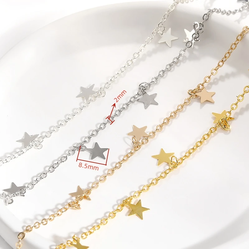 1 meter/pack Star Chain Fit DIY Jewelry handmade Accessories  Earrings necklace bracelet Crafts