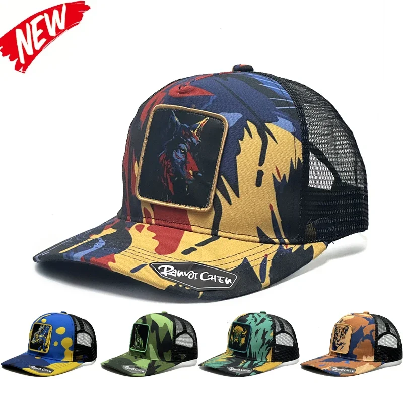 

Fashion Trucker Caps Colourful Embroidery Patch Four Seasons Snapback Baseball Cap for Men Women Adjustable Visor Gorras Hombre