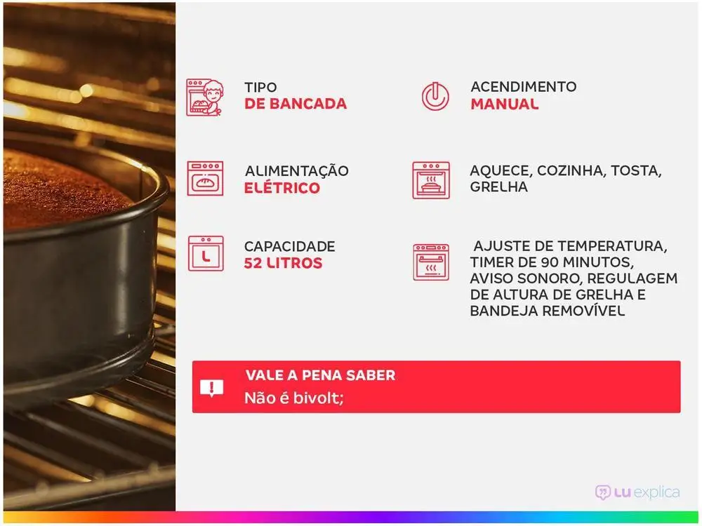 فرن كهربائي بمنضدة أحادية مع مؤقت ، من من من من نوع مونديال