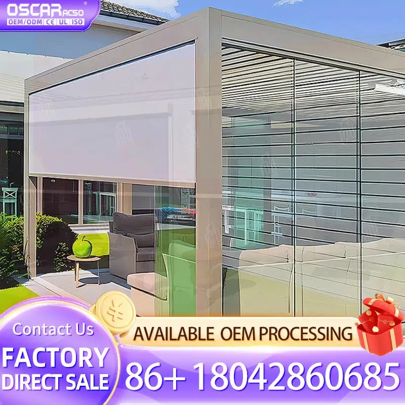 

Outdoor Electric Motor Roller Blinds Zip Screen Blackout Blinds for Windows in Outdoor Patio Balcony Rolling Blind