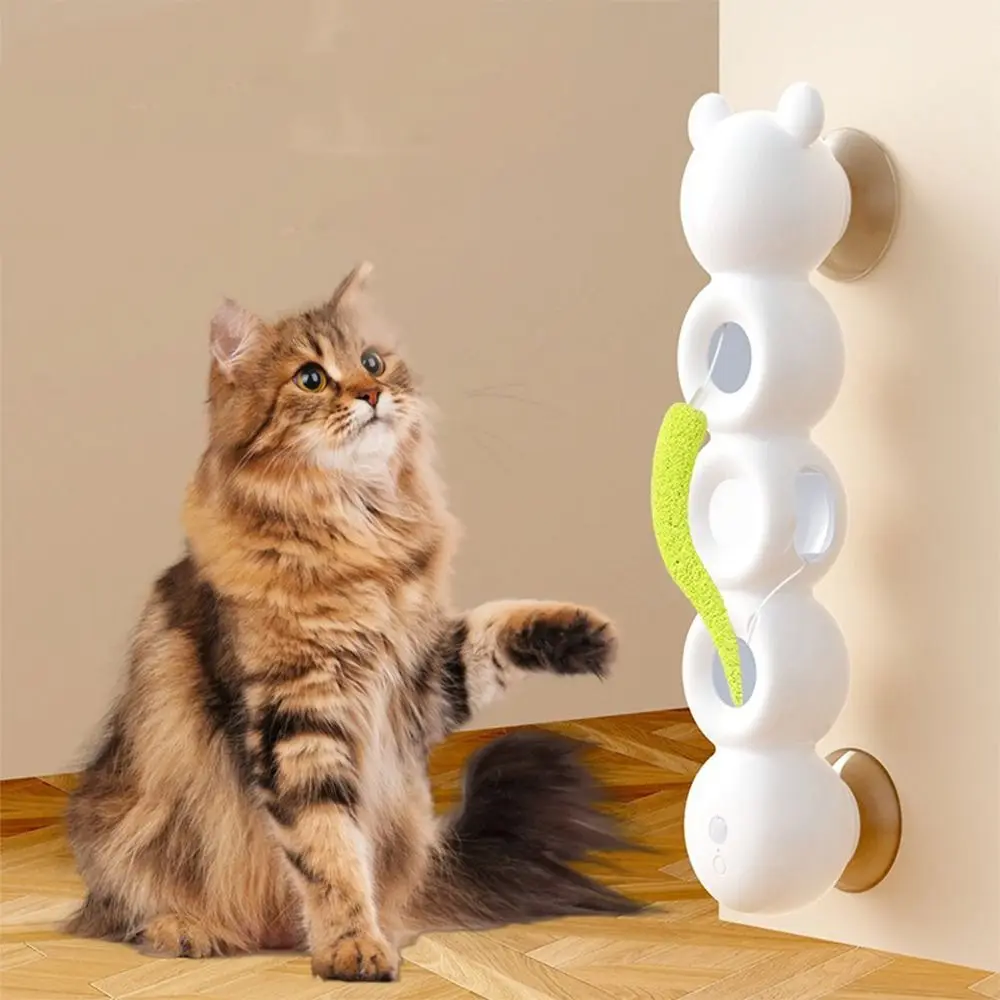 

USB Rechargeable Intelligent Sensor Cat Toy Scratch Resistant Suction Cup Motion Activated Cat Toy with Tail Teasing Cat Toy