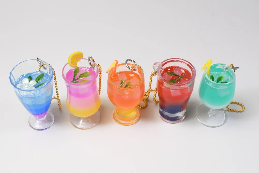 Original Gashapon Cute Capsule Toys Anime Colorful Afternoon Tea Time Cold Drink Cup Figruine Kawaii Miniature Dool Decor Figure