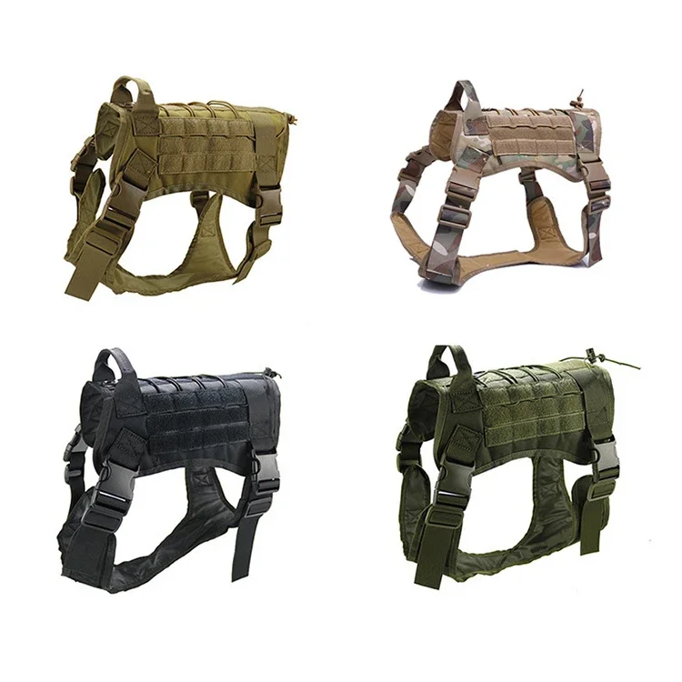 Dog Harness,Manufacturers Wholesale Adjustable Nylon Designer Heavy Duty Tactical Dog Harness For Large Medium Dogs