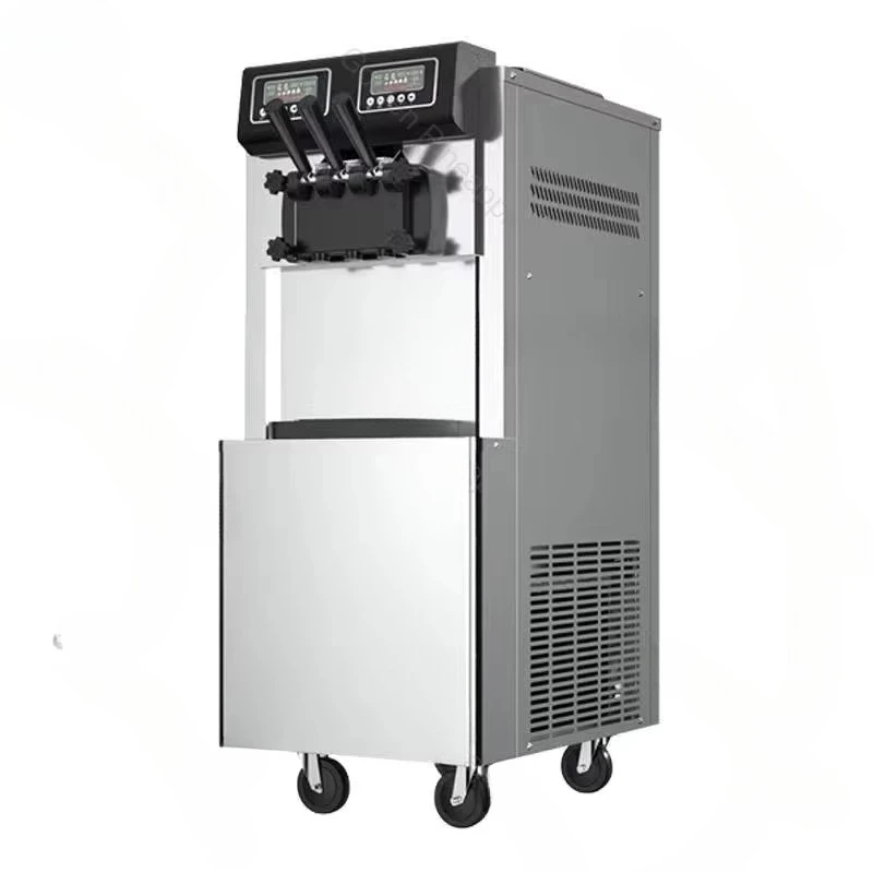 Commercial professional high-yield three-flavor ice cream and soft ice cream machines