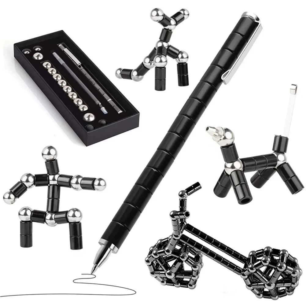 Imagem -03 - Multifuncional Deformável Escrita Caneta Fidget Magnético Metal Descompressão Pen Stress Reliever Finger Spinning Presentes