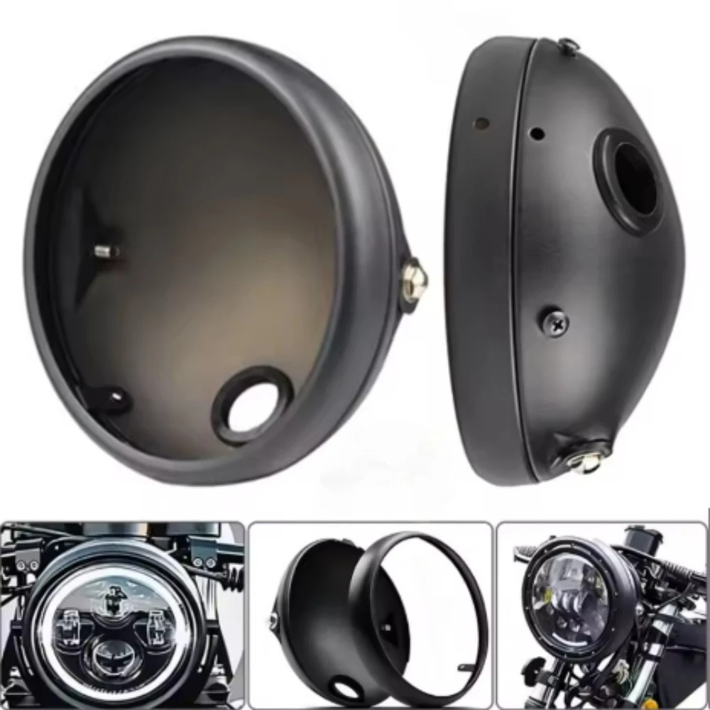 Motorcycle Modified Headlight Mount Base 5.75Inch 7Inch LED Headlamp Housing For Harley Yamaha Suzuki