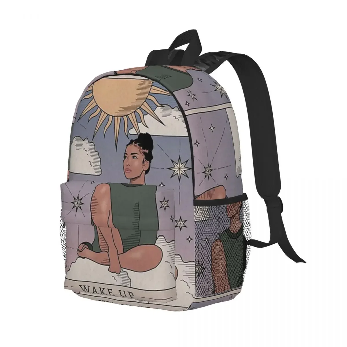 Mochila de ilustração JheneAiko para meninos e meninas, mochila de grande capacidade, mochila para laptop, bolsa de ombro