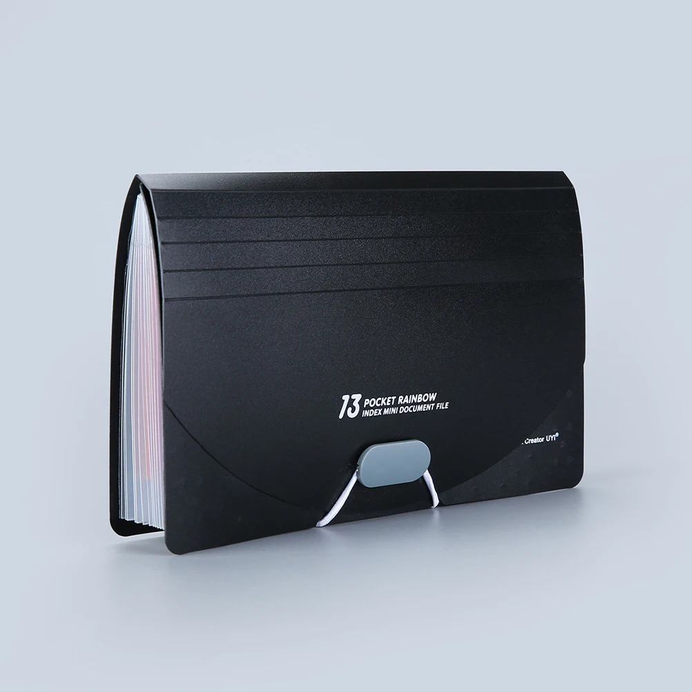 

A6 Multicompartment Accordion File Folder Receipts Organizer 3 Side Seal Pp Material Portable Document Holder For