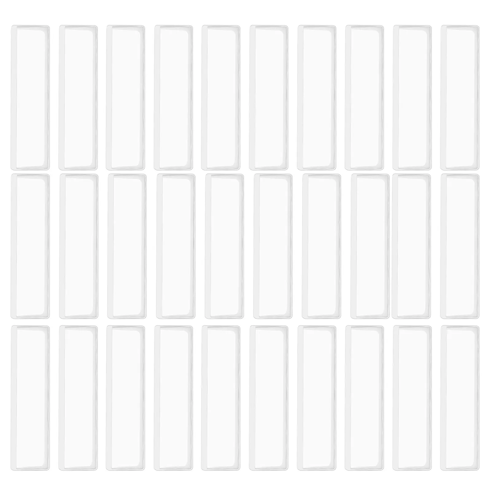 

48Pcs Library Label Pockets Transparent Self-Adhesive Clear Plastic Sleeves for Books Files Index Card Holders