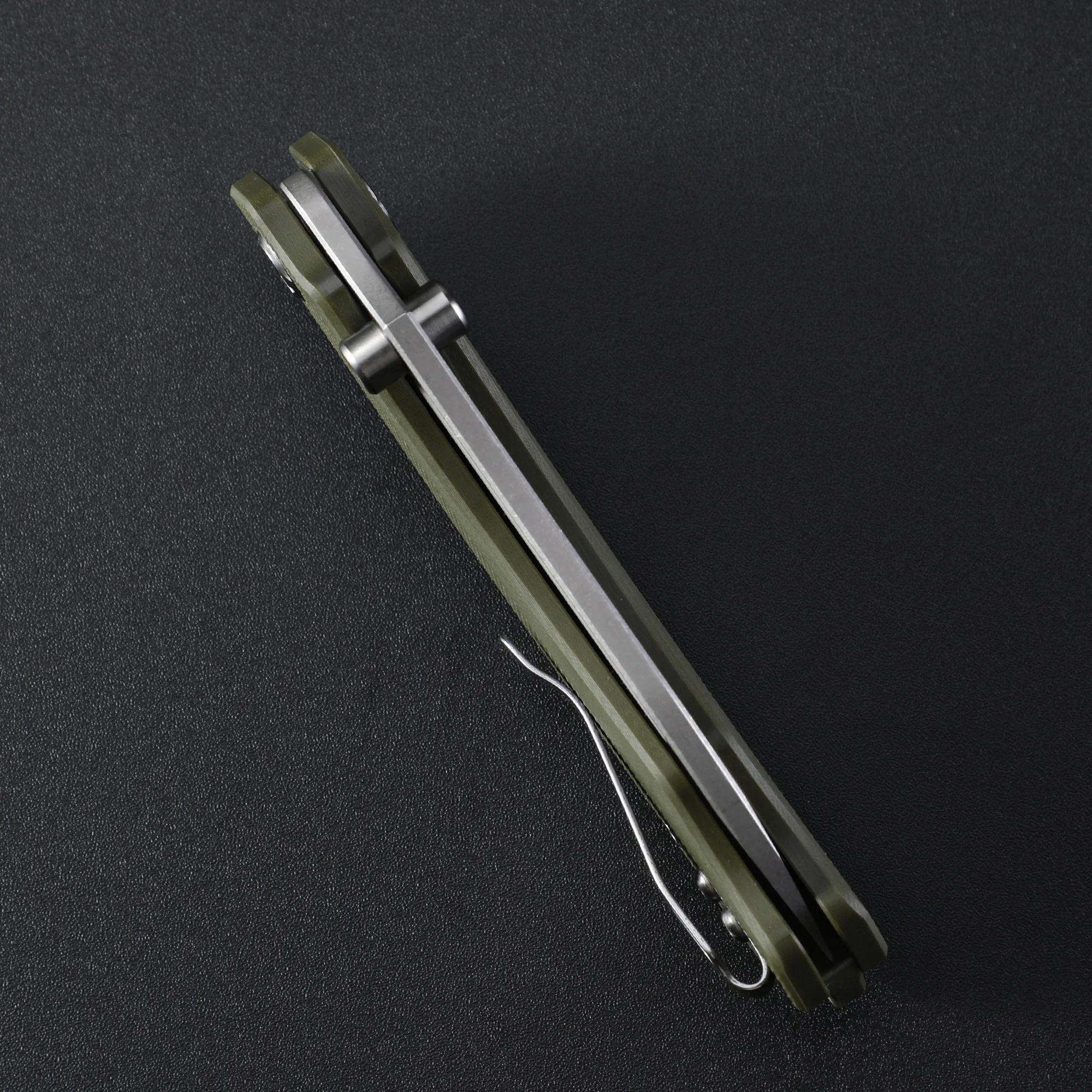 Imagem -06 - Dois Sun-utility Folding Knife For Homem Ts425 Outdoor Hunting Tool K110 Blade Satin Green G10 Handle Pocket Edc Camping
