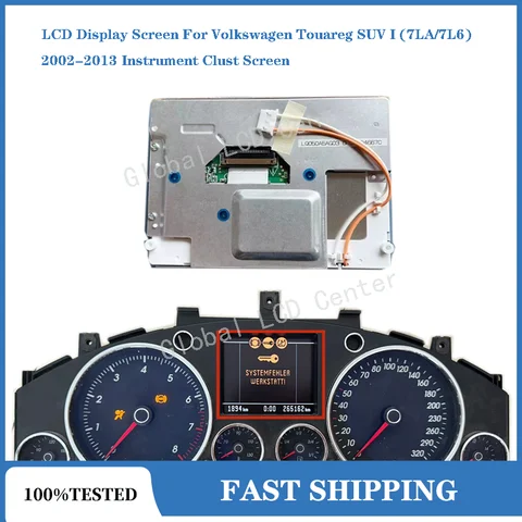 Original New A+ 5 inch LCD Display Screen For VW Touareg 2002-2009 VK Touareg SUV I (7LA/7L6) 2002-2013 Instrument Clust