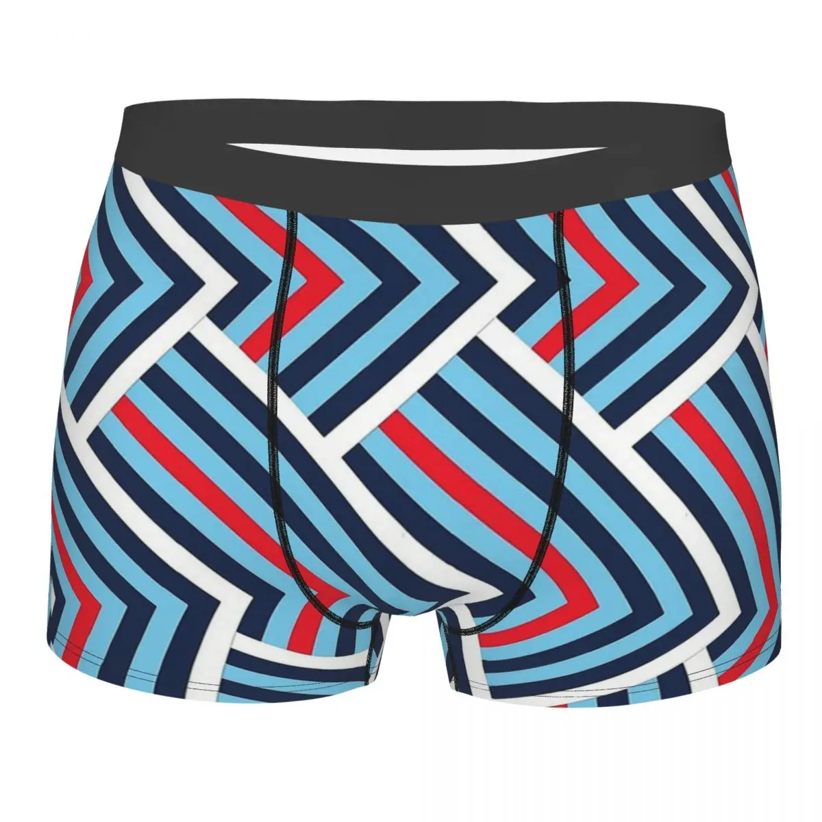 Cuecas Boxer estampadas masculinas, Roupa Interior Padrão de Cores Corridas, Roupa Interior do Carro Altamente Respirável, Ideia Presente de Qualidade Superior