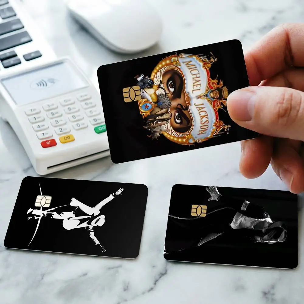 S-Superstar M-Michael Jackson Credit Card HD Stickers Small Chip Waterproof Sticker Game Card Decal Gift