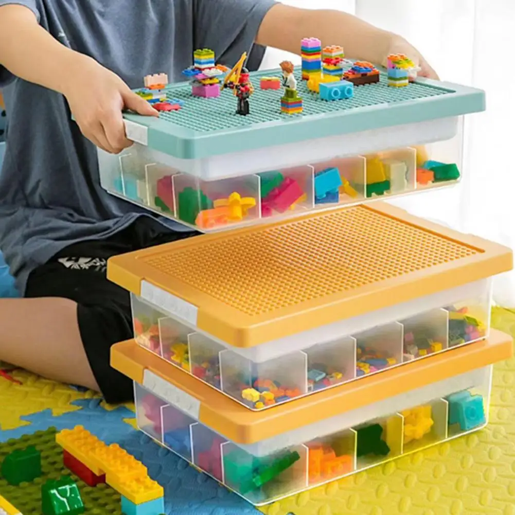 

Sewing Kit Storage Box Storage Box with Cover Transparent Stackable Storage Box with Removable Cover Multi Compartments for Art