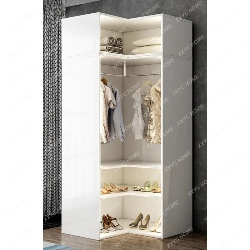 SL12Corner Multi-Functional White L-Shaped Right Angle  Bedroom Locker with Light