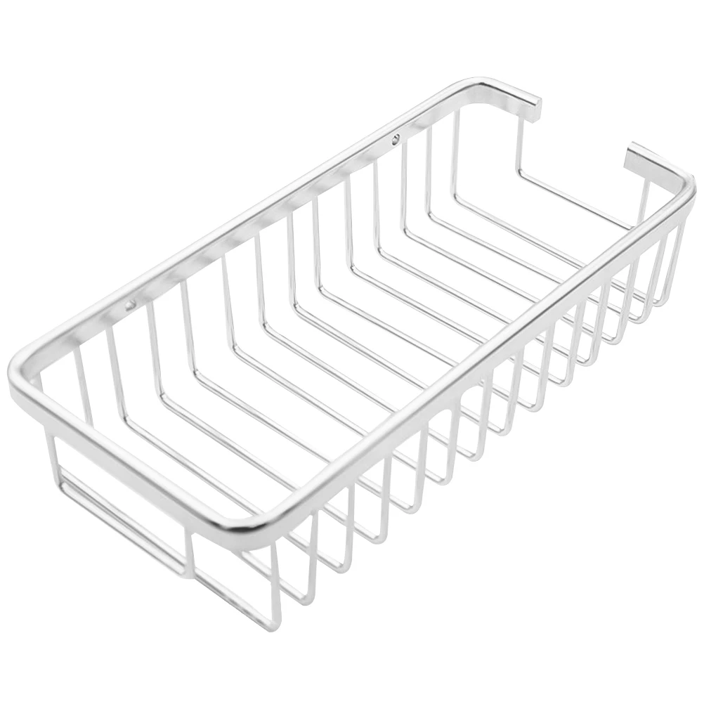 

Aluminum Kitchen Storage Wall Hanging Shelves Bathroom Bottle Organizer Cutlery Holder Large Capacity Easy Install Hollow Design