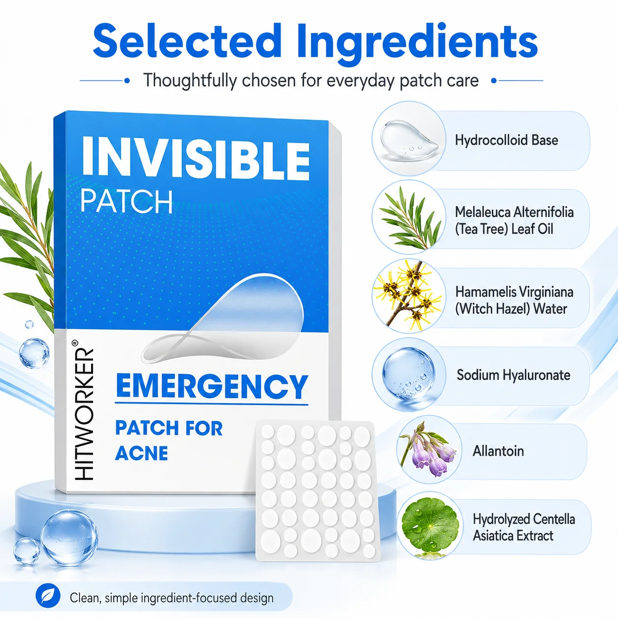 Hydrocolloid Acne Patches (240/960 patches per pack) – Invisible, high-quality acne patches containing salicylic acid and - view 6