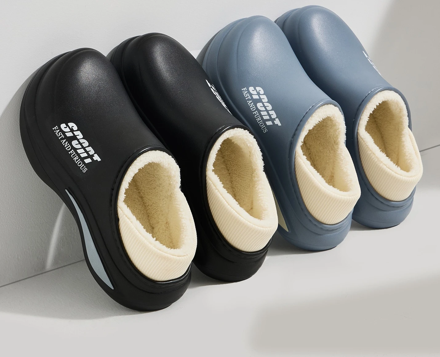 

Men Shoes Winter Warm Shoes Plush Lining Indoor Cotton Slippers Concise Platform Outdoor Kitchen Shoes House Waterproof Slippers