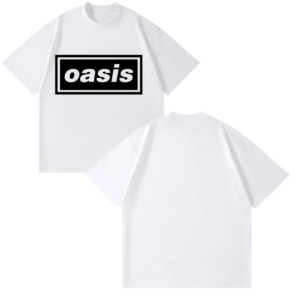 Oasis Rock Band Cotton T-Shirts for Men Women British Music Albums Vintage Tees Crew Neck Short Sleeve T Shirt Clothing Tops