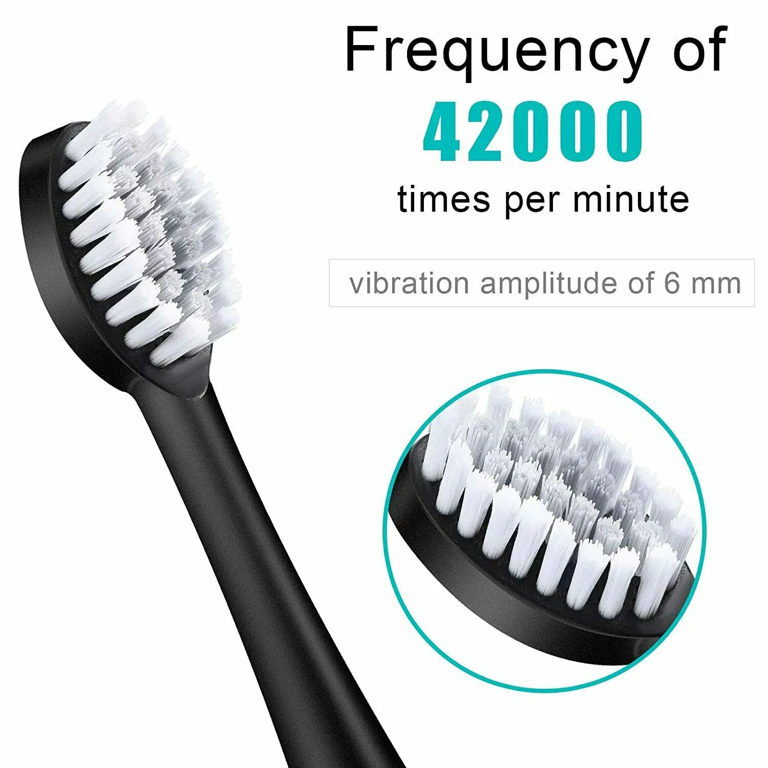 Sonic Electric Toothbrush Rechargeable Automatic For Adults Students with 6 Modes Teeth Care and 3 Brush Heads