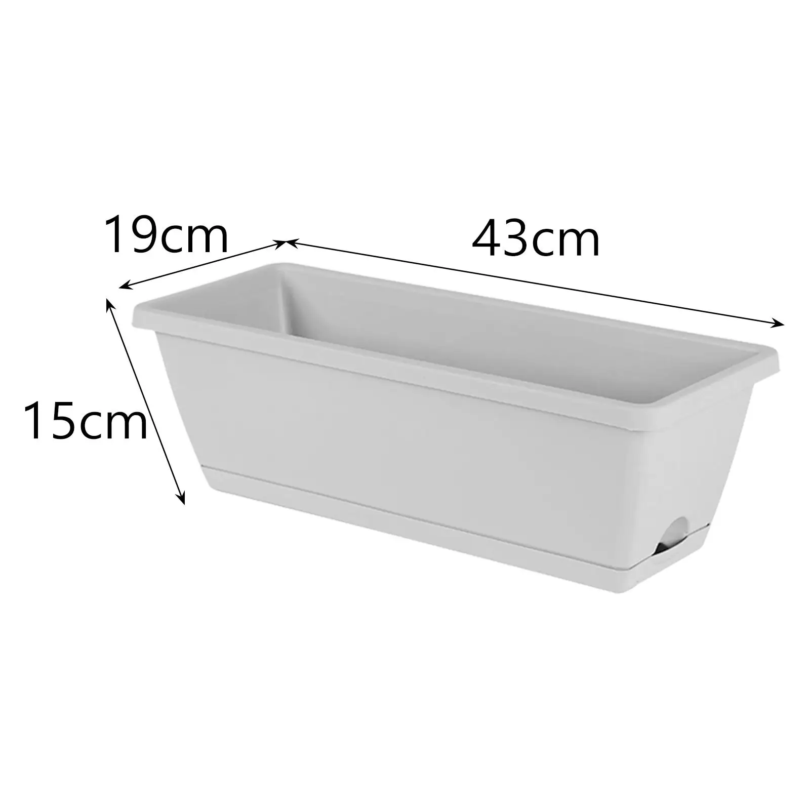 4 Pieces Window Box Planter Rectangular Pots Container Garden Flower Plant Pot for Home Decor Porch Patio Windowsill Yard