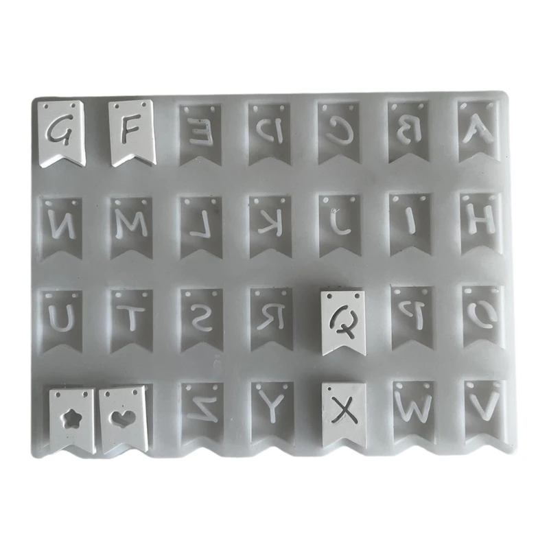 Silicone Letter Molds Letter Banners Pendant Molds Silicone Texture for Crafting Wall Hangings and Event Decorations